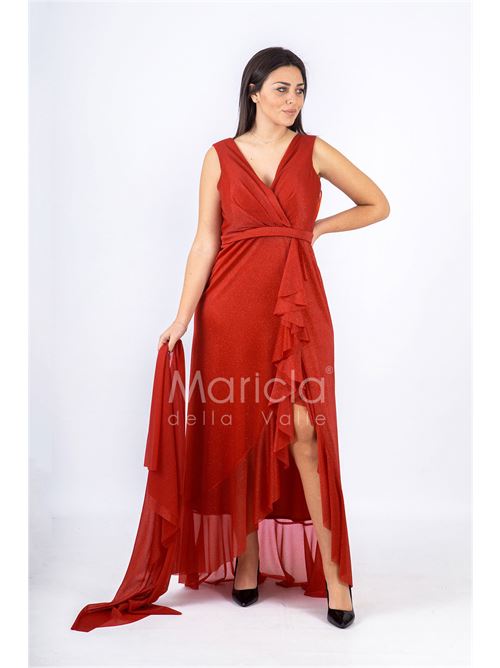 abito con rouche MARICLA ELEGANCE | JC34896ROSSO